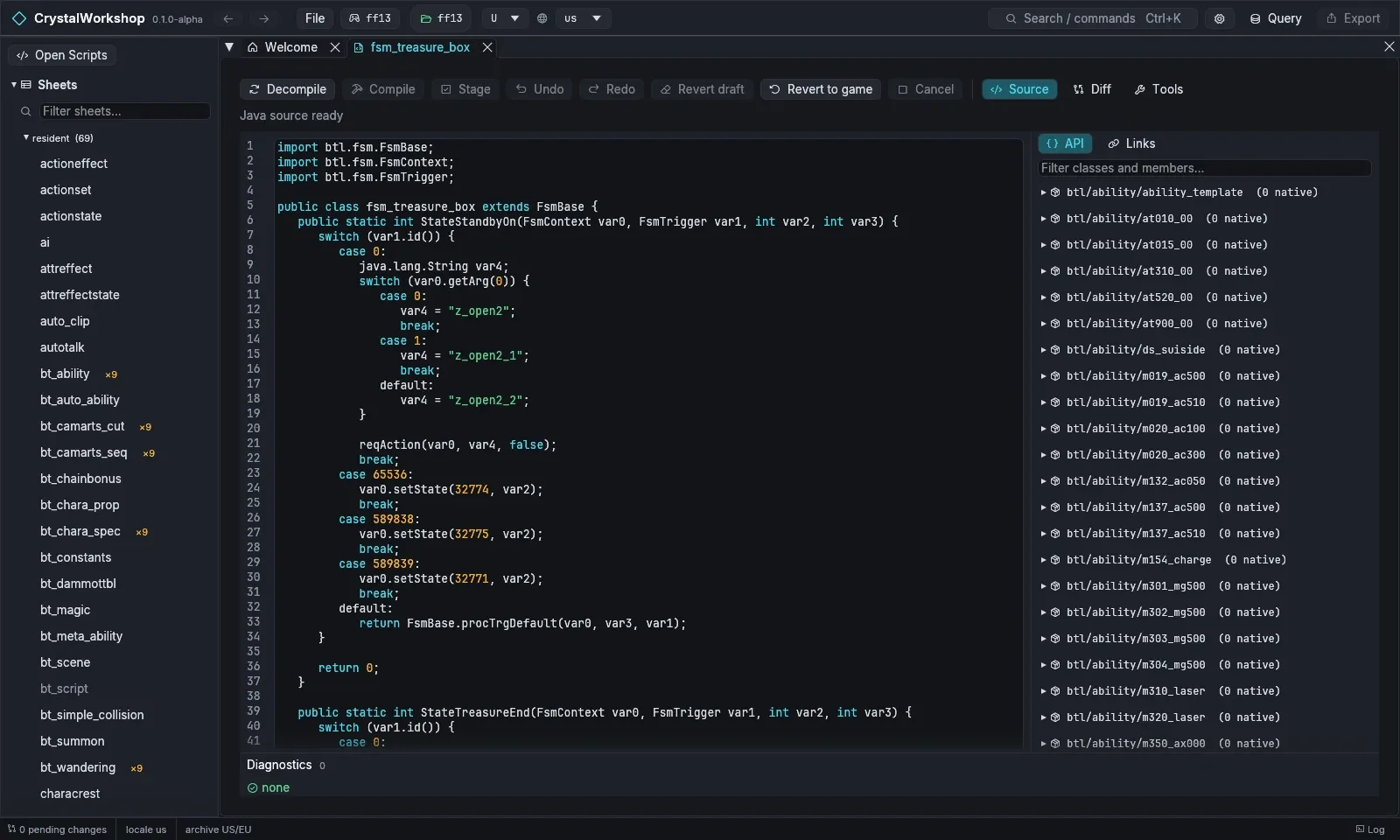 A CLB class decompiled to Java